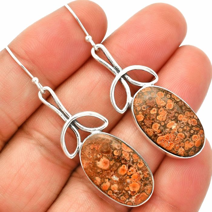 Poppy Jasper Earrings SDE83707 E-1197, 13x22 mm