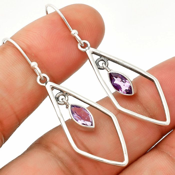 Amethyst Earrings SDE83797 E-1216, 4x8 mm