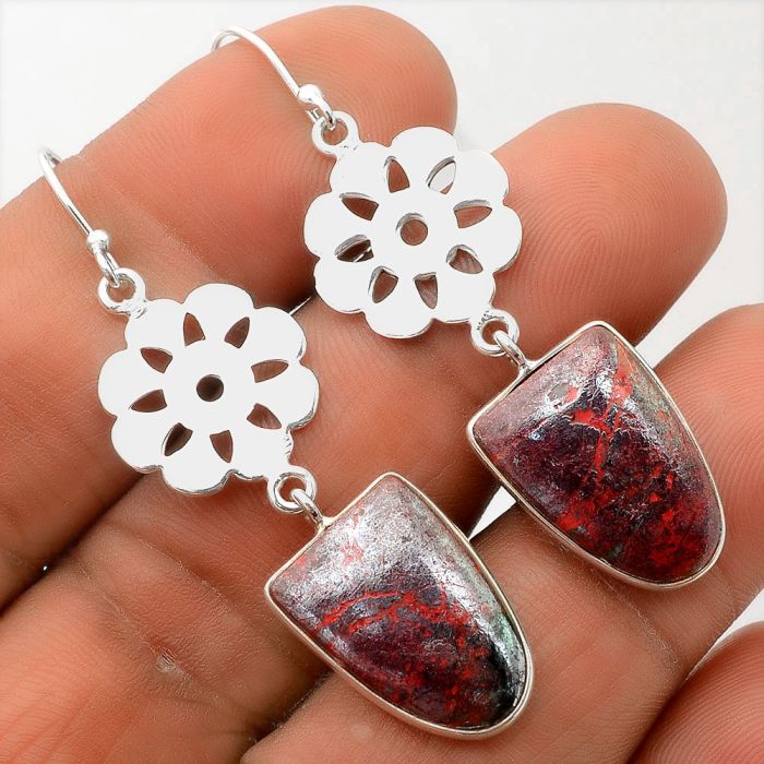 Sonora Sunrise - Cuprite Blood Earrings SDE86124 E-1094, 13x18 mm