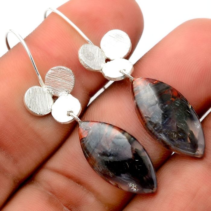 Tube Agate Earrings SDE86238 E-1094, 11x22 mm