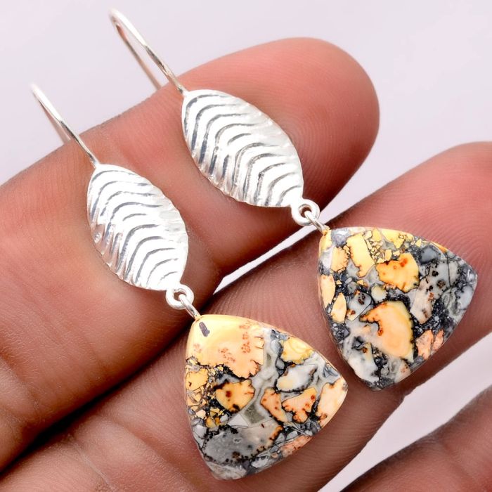 Maligano Jasper Earrings SDE86320 E-1203, 16x16 mm