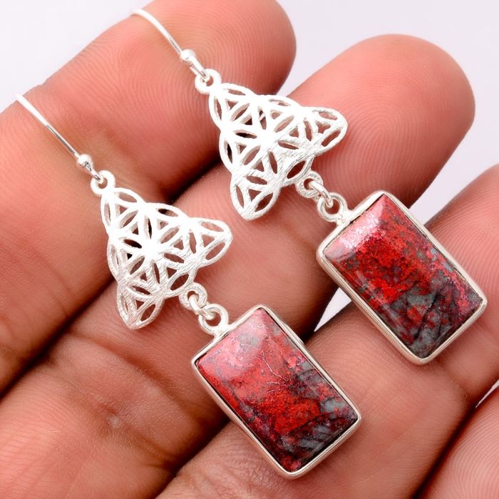 Sonora Sunrise - Cuprite Blood Earrings SDE86340 E-1108, 10x16 mm