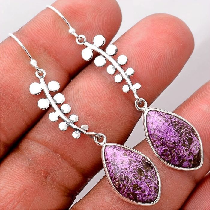 Purpurite Earrings SDE86386 E-1238, 11x18 mm