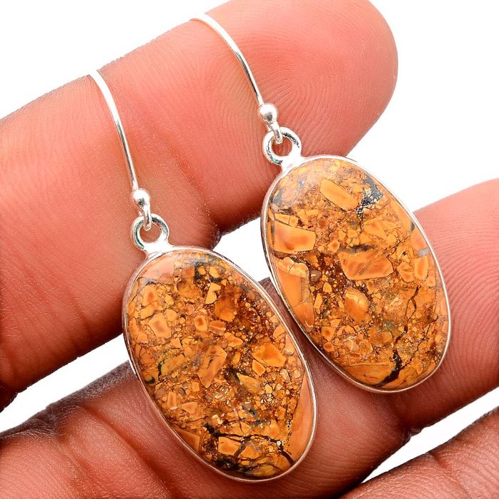 Maligano Jasper Earrings SDE86427 E-1001, 14x23 mm