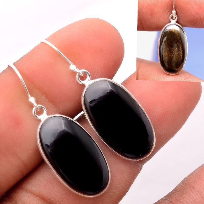 Tektite Earrings SDE86447 E-1001, 12x22 mm