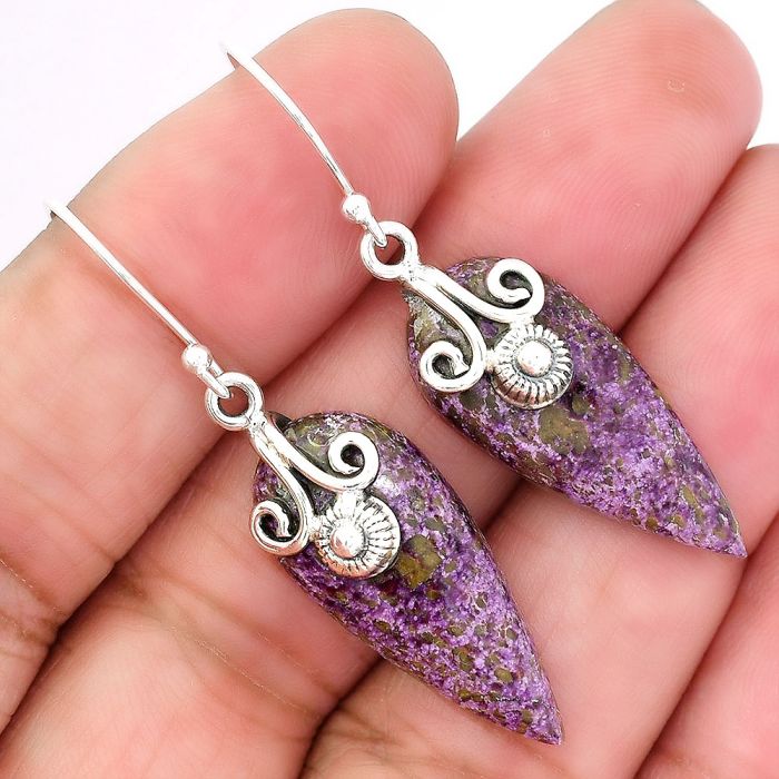 Purpurite Earrings SDE86467 E-1137, 12x26 mm