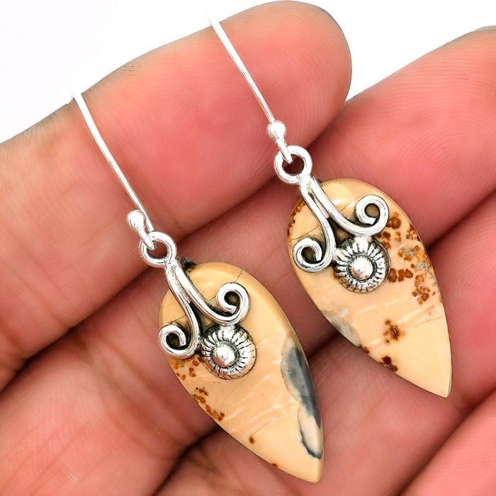 Maligano Jasper Earrings SDE86478 E-1137, 12x24 mm