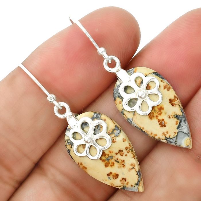 Maligano Jasper Earrings SDE86509 E-1137, 12x22 mm