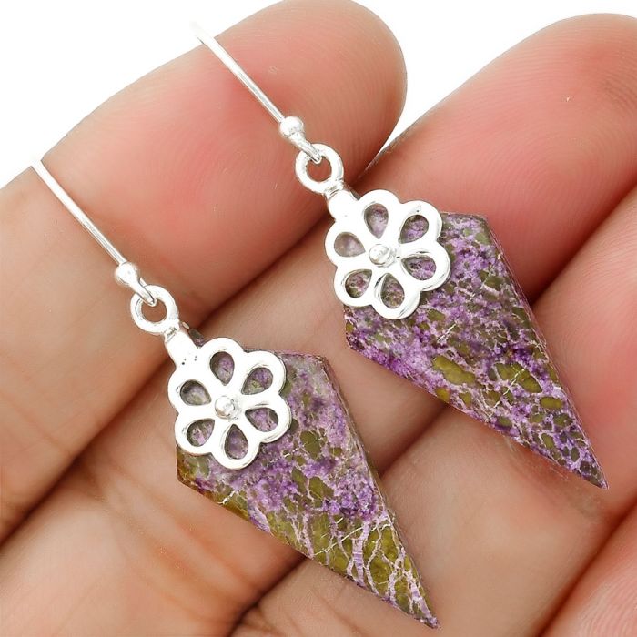 Purpurite Earrings SDE86512 E-1137, 14x28 mm