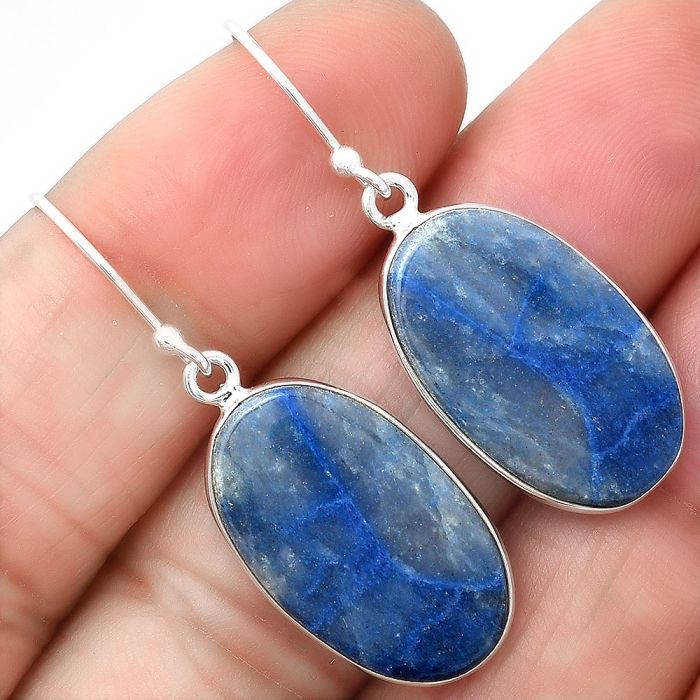 Dumortierite Quartz Earrings SDE86616 E-1001, 13x22 mm