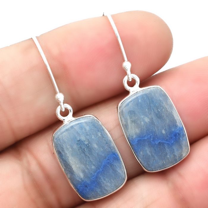 Dumortierite Quartz Earrings SDE86620 E-1001, 11x16 mm