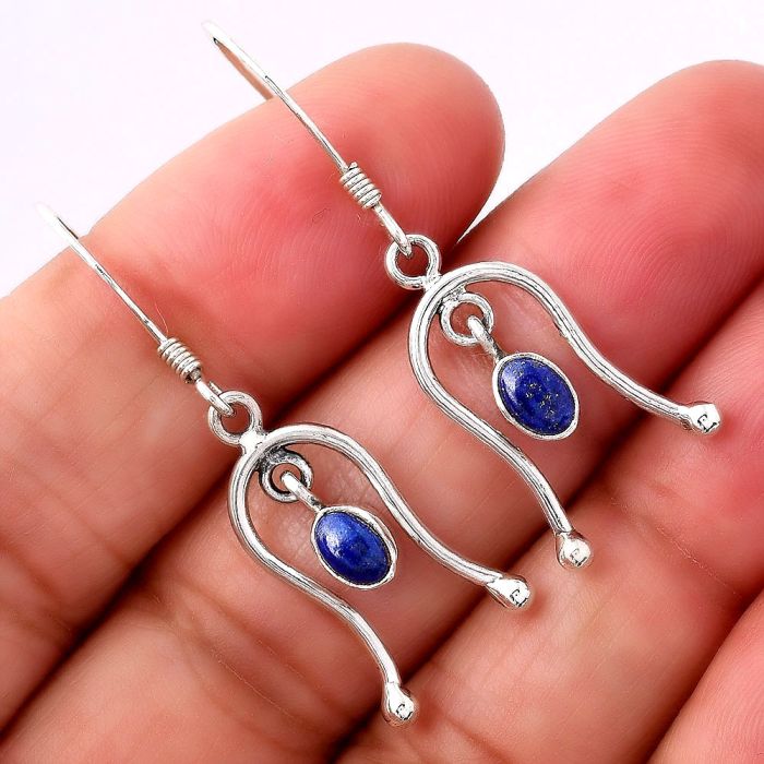 Lapis Lazuli Earrings SDE86705 E-1041, 4x6 mm