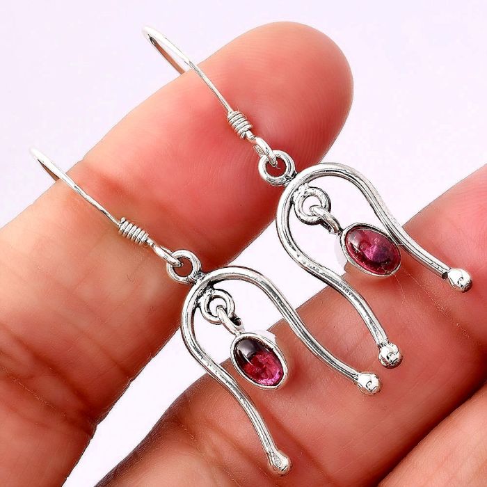 Natural Multi Tourmaline Earrings SDE86711 E-1041, 4x6 mm