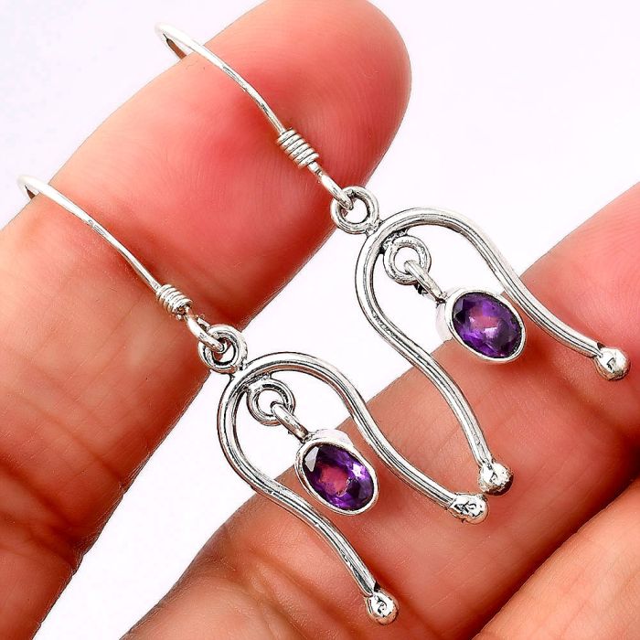 Amethyst Earrings SDE86738 E-1041, 4x6 mm