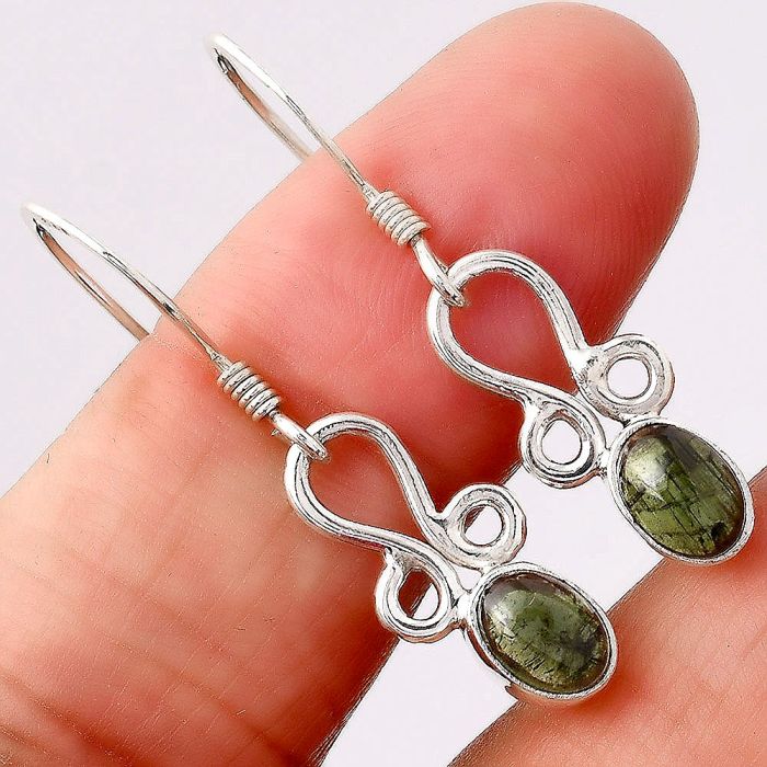 Natural Multi Tourmaline Earrings SDE86750 E-1044, 5x7 mm