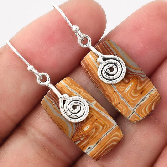 Snake Skin Jasper Earrings SDE86812 E-1137, 12x23 mm