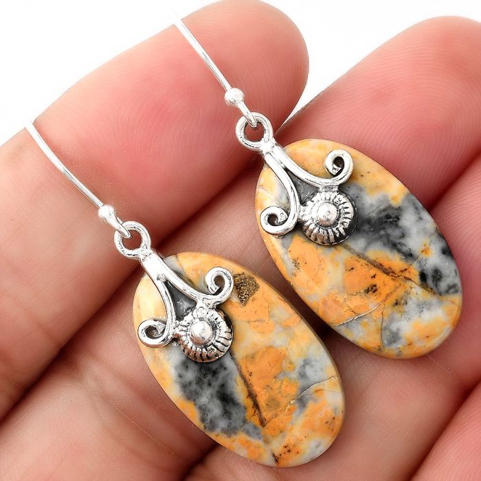 Maligano Jasper Earrings SDE86817 E-1137, 15x25 mm