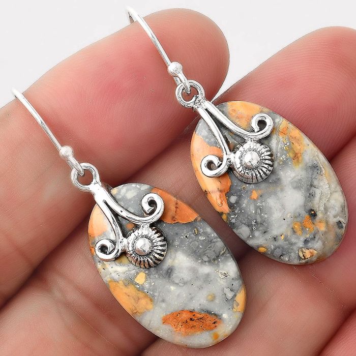 Maligano Jasper Earrings SDE86823 E-1137, 15x24 mm