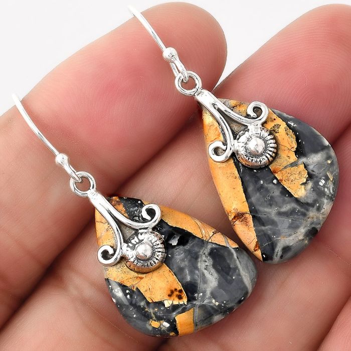 Maligano Jasper Earrings SDE86835 E-1137, 16x22 mm