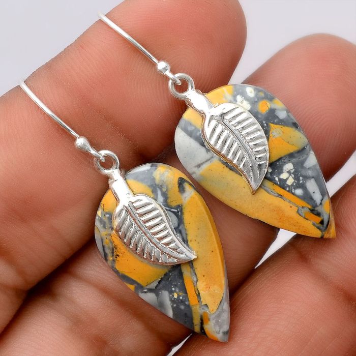 Maligano Jasper Earrings SDE86959 E-1137, 15x26 mm