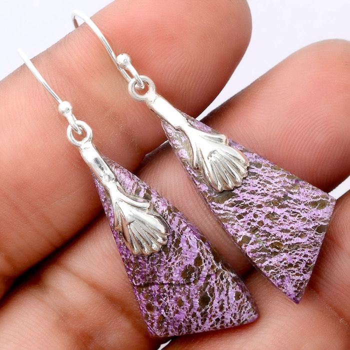 Purpurite Earrings SDE86973 E-1137, 14x32 mm