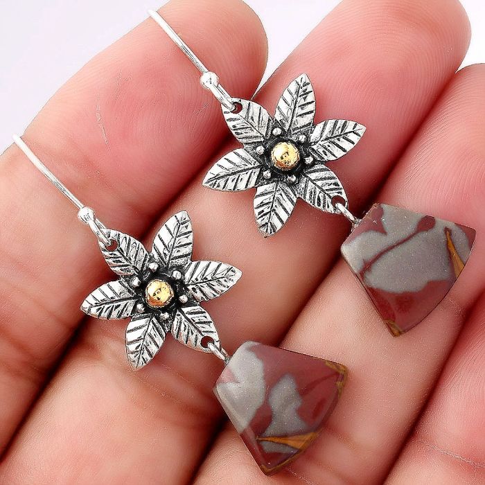 Noreena Jasper Earrings SDE87028 E-1237, 12x14 mm