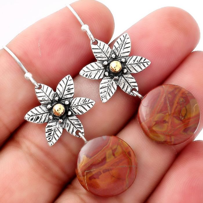 Noreena Jasper Earrings SDE87029 E-1237, 15x15 mm