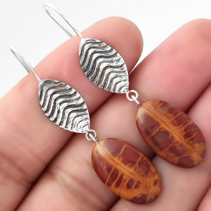 Noreena Jasper Earrings SDE87034 E-1203, 11x19 mm