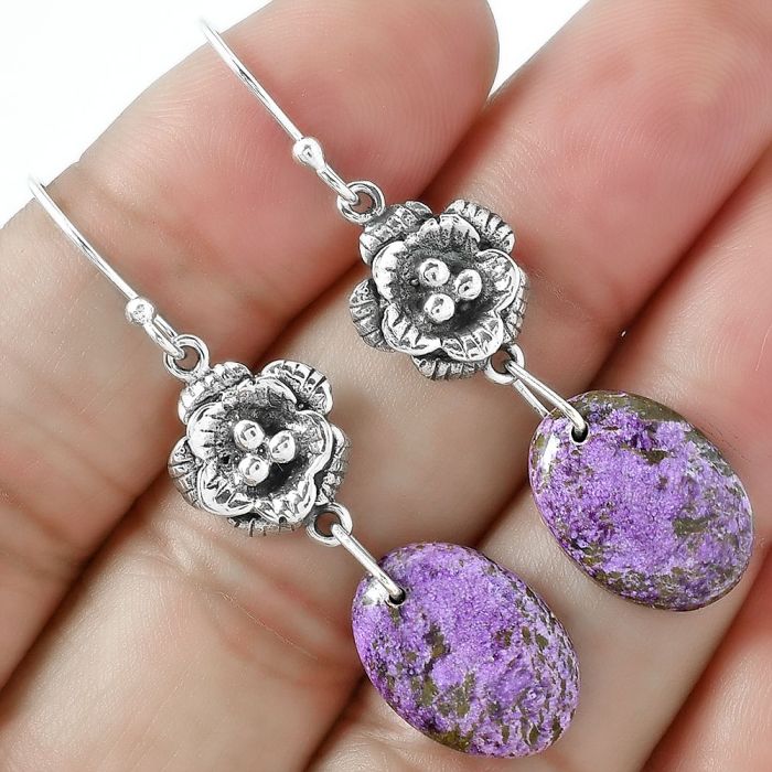 Purpurite Earrings SDE87128 E-1237, 11x16 mm