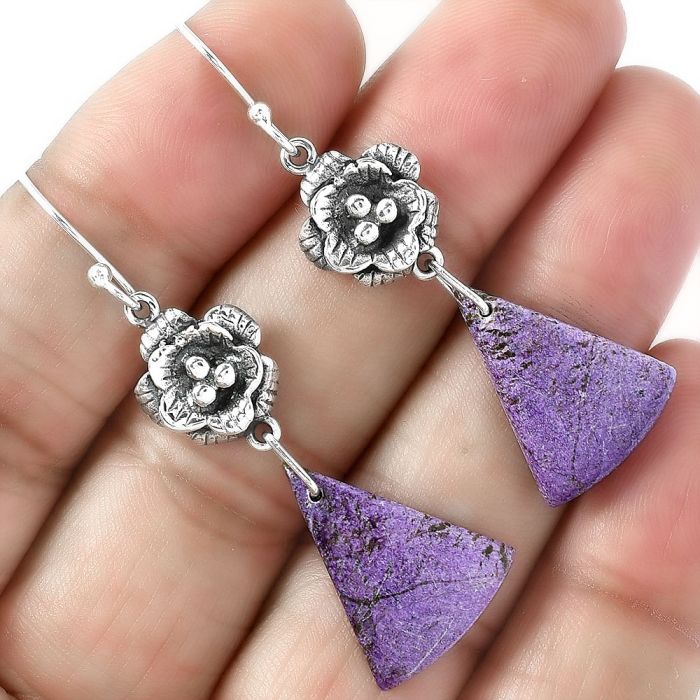 Purpurite Earrings SDE87154 E-1237, 15x20 mm