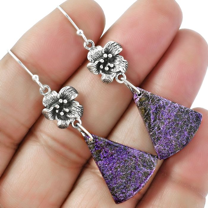 Purpurite Earrings SDE87181 E-1237, 17x23 mm