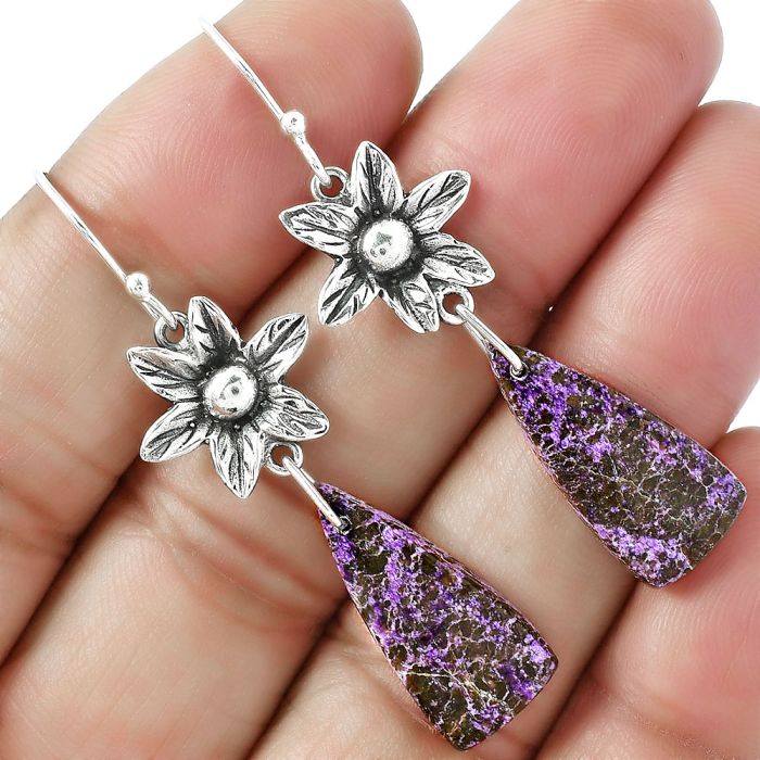 Purpurite Earrings SDE87188 E-1237, 10x21 mm