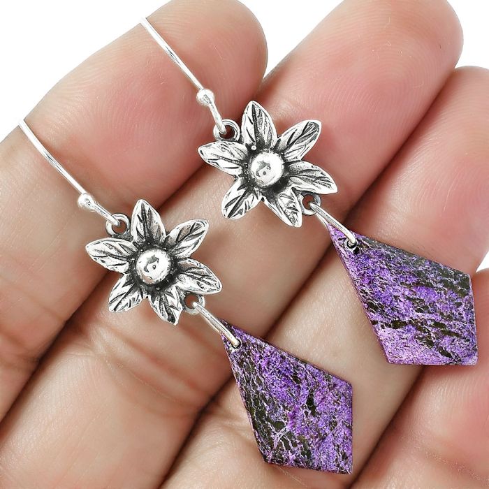 Purpurite Earrings SDE87209 E-1237, 13x22 mm