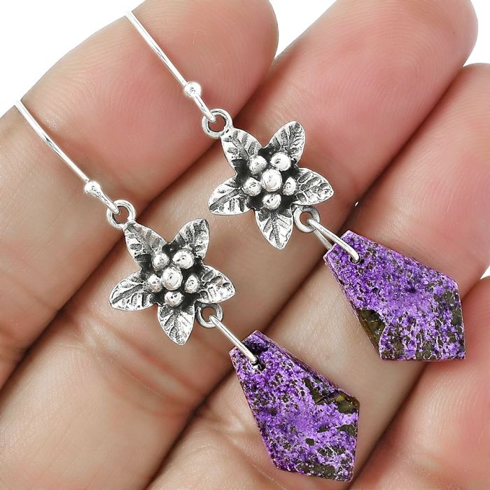 Purpurite Earrings SDE87233 E-1237, 11x18 mm