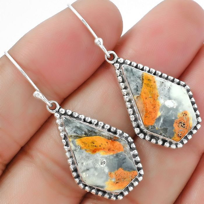 Maligano Jasper Earrings SDE87400 E-1229, 13x21 mm