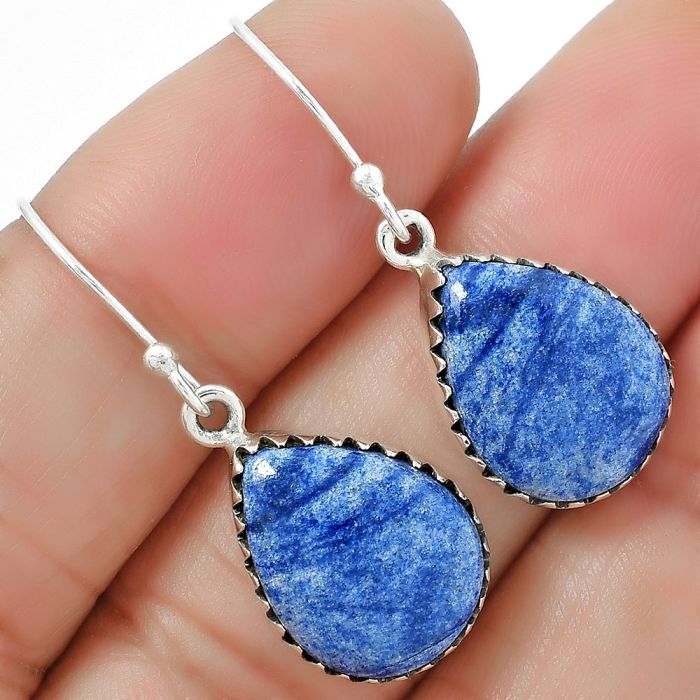 Dumortierite Quartz Earrings SDE87459 E-1113, 12x16 mm