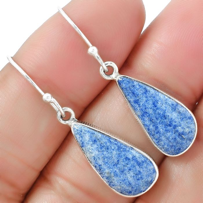 Dumortierite Quartz Earrings SDE87555 E-1001, 9x18 mm