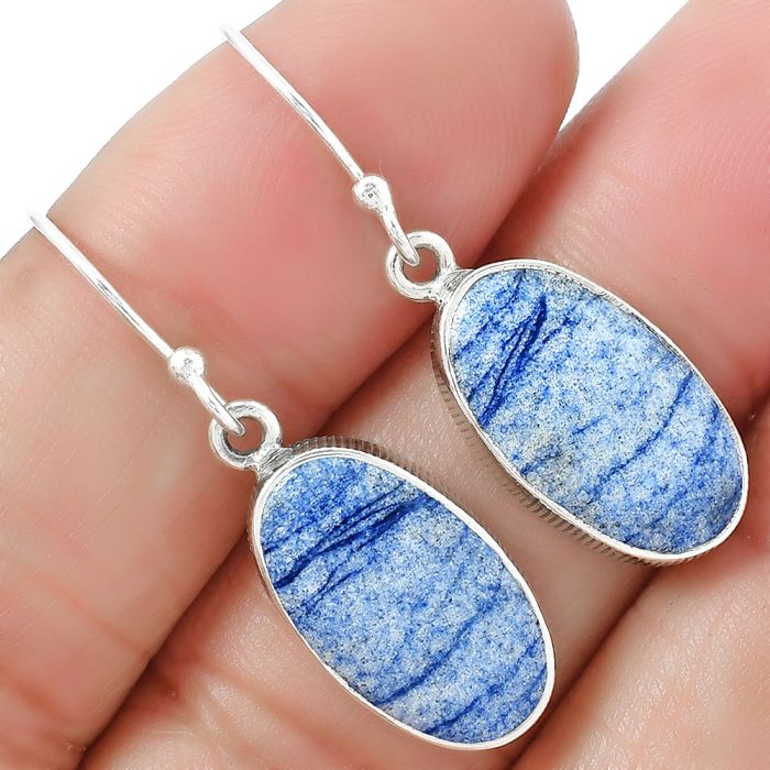 Dumortierite Quartz Earrings SDE87561 E-1001, 10x17 mm