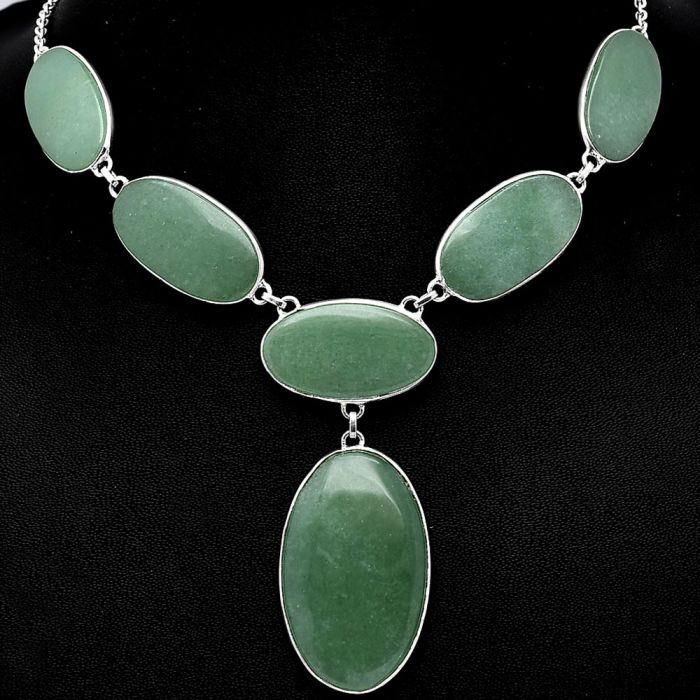 Green Aventurine Necklace SDN1860 N-1013, 22x36 mm