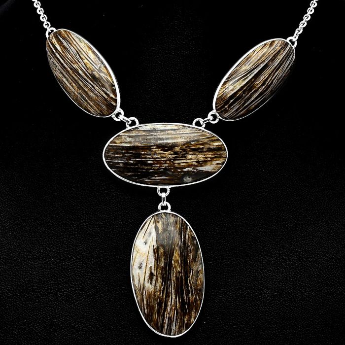 Stick Agate Necklace SDN1880 N-1013, 20x34 mm