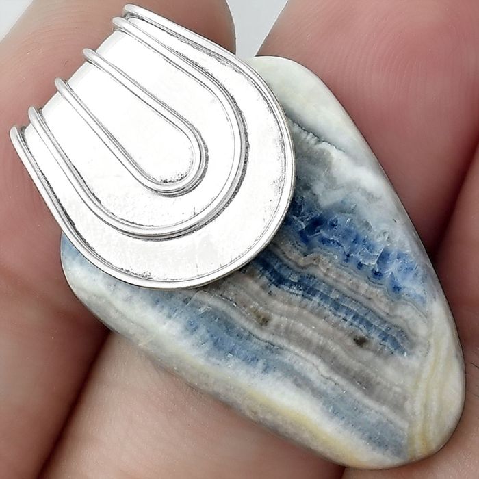 Natural Blue Scheelite - Turkey Pendant SDP100003 P-1584, 21x28 mm