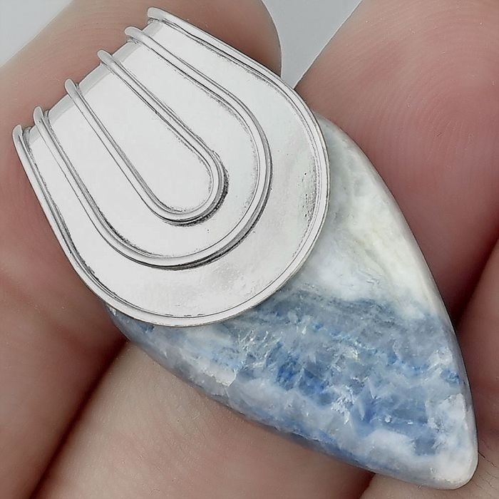 Natural Blue Scheelite - Turkey Pendant SDP100015 P-1584, 18x28 mm