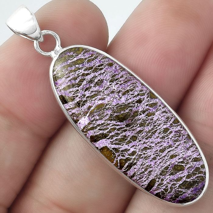 Natural Purpurite - South Africa Pendant SDP100115 P-1001, 14x34 mm