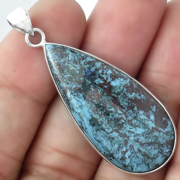 Natural Shattuckite - USA Pendant SDP100156 P-1001, 17x27 mm