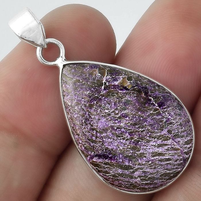 Natural Purpurite - South Africa Pendant SDP100165 P-1001, 18x25 mm