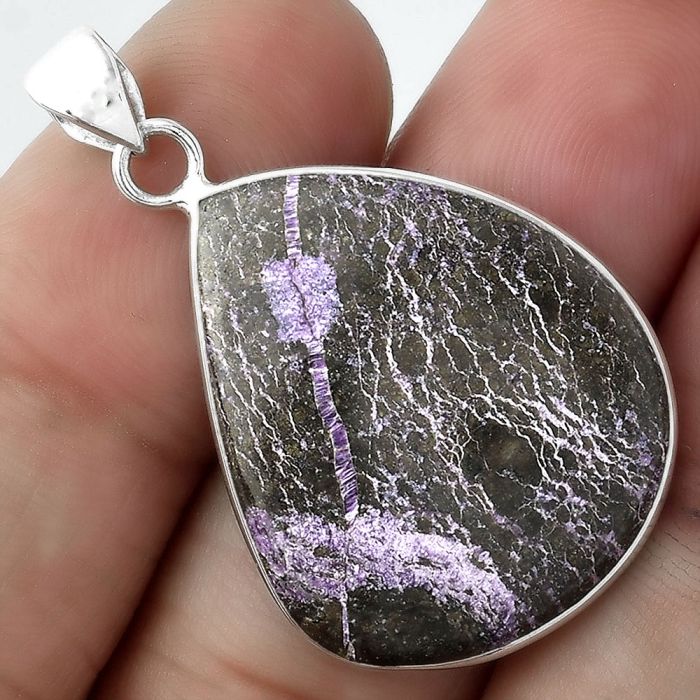 Natural Purpurite - South Africa Pendant SDP100207 P-1001, 22x27 mm