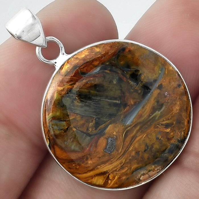 Natural Pietersite - Namibia Pendant SDP100279 P-1001, 23x23 mm