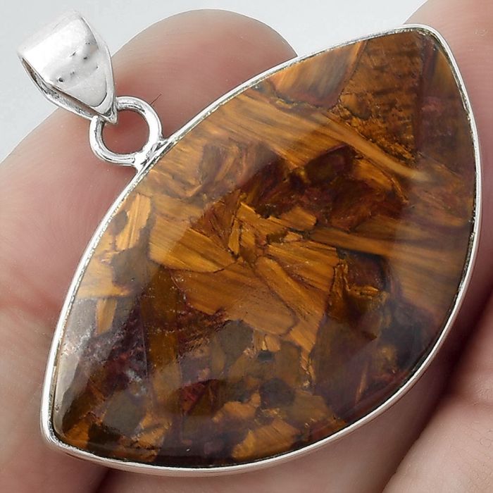 Natural Pietersite - Namibia Pendant SDP100281 P-1001, 21x35 mm