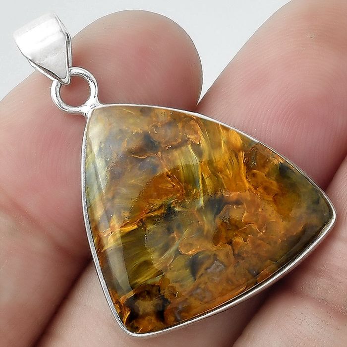 Natural Pietersite - Namibia Pendant SDP100322 P-1001, 21x25 mm