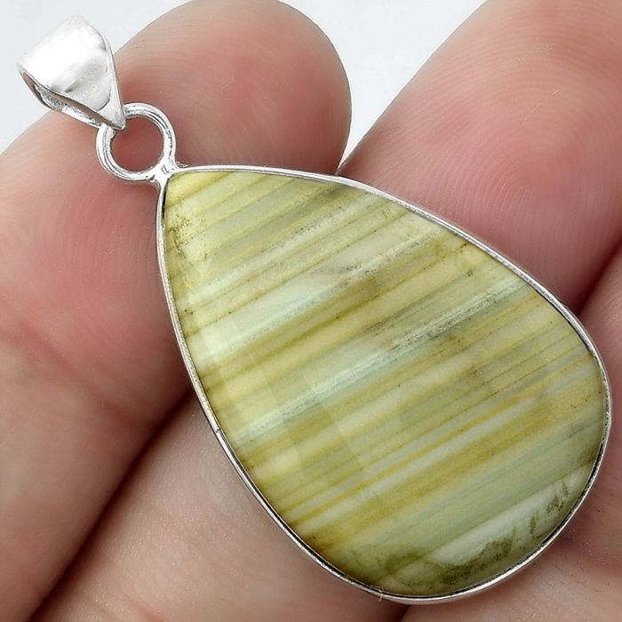 Natural Saturn Chalcedony Pendant SDP100394 P-1001, 19x29 mm